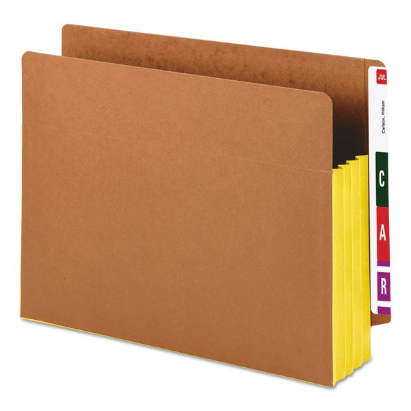 Smead Pocket Folder End Tab, 3.5" Expansion, Yellow, PK10, Size: Letter 73688